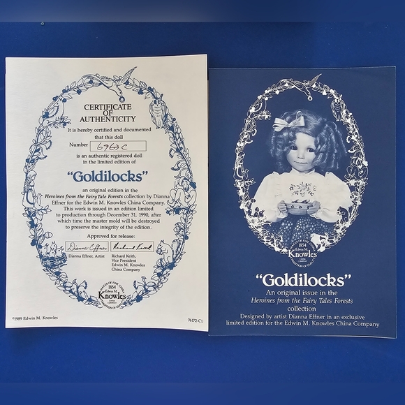 Goldilocks Porcelain Doll by Dianna Effner - Picture 5 of 7